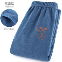 多妙屋 男童加绒棉毛裤 深蓝
