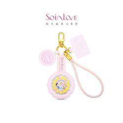 周大福 SOINLOVE迪士尼系列童话奇境足金黄金金币金章草莓熊转运珠