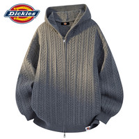 Dickies 港式复古休闲开衫毛衣男士2026秋冬新款宽松舒适百搭潮牌外套服装 深灰色