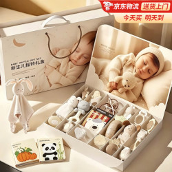 贝初众 婴儿玩具0-6个月新生儿玩具礼盒婴儿见面礼物百天满月宝宝手摇铃1 雅质礼盒