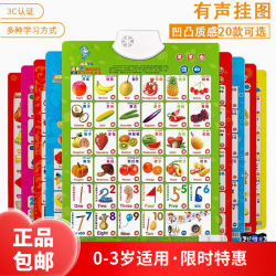 乐乐鱼 早教有声挂图宝宝儿童益智发声玩具凹凸发声挂图送电池