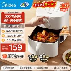 美的 KZE5313 蒸汽嫩烤 5.3L 空气炸锅