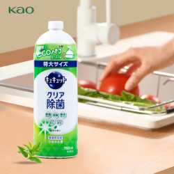 花王 Cucute 洗洁精 绿茶香 700ml 补充替换装 餐具清洁液浓缩高效去油污