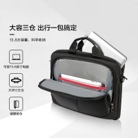 新秀丽 单肩包短途旅行包大容量多功能行李运动斜挎包出差手提包KR2 黑色