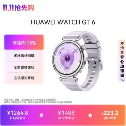 华为 WATCH GT 6 智能手表 41mm 氟橡胶表带（北斗、GPS、血氧）