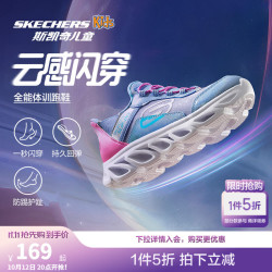 斯凯奇 儿童闪穿鞋Slip-ins运动鞋春秋款减震男女童鞋403840L 女童/蓝色/粉红色/BLPK 27.5码