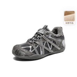 百丽 双11预售百丽银色老爹鞋闪钻女鞋子2026新款毛毛棉鞋赤足鞋运动鞋