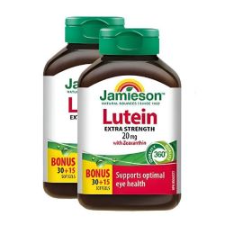 Jamieson 叶黄素胶囊 20mg 45粒*2瓶 保护视力玉米黄质护眼缓解眼疲劳