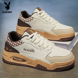 PLAYBOY 男鞋2026新款设计感百搭厚底青少年休闲潮鞋防滑低帮板鞋米粽41