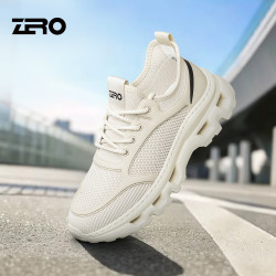 ZERO 零度zero男鞋秋季透气运动鞋子男新款镂空网鞋轻薄网面鞋百搭休闲凉鞋 卡其 41