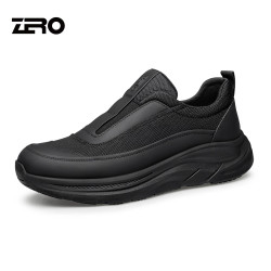 ZERO 零度zero男鞋运动鞋秋季2026新款透气网面鞋时尚百搭休闲鞋缓震健步鞋 黑色 41