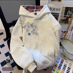 字母 女大童格子连帽卫衣棉质重磅春秋款外套中大童170  建议体重80-95斤