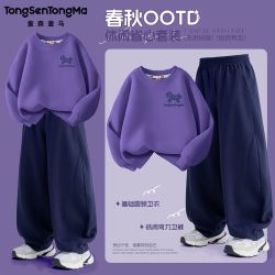 童森童马 男童秋款套装2026新款儿童秋季休闲运动两件套中大童男孩帅气时髦