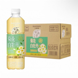 三得利 菊花白牡丹 茶饮料 整箱 500ml*15 瓶