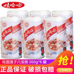 娃哈哈 桂圆莲子八宝粥 360g*12罐