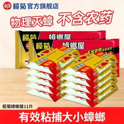 榄菊 蟑螂屋家庭贴粘板蟑螂饵剂家用厨房捕捉除杀灭蟑 蟑螂屋5片