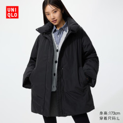 优衣库 羽绒大衣女装外套夹克487425