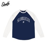 百亿补贴：SLAMBLE 美式插肩袖运动健身长袖t恤篮球训练速干透气宽松上衣新款