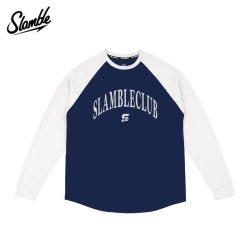 SLAMBLE 美式插肩袖运动健身长袖t恤篮球训练速干透气宽松上衣新款