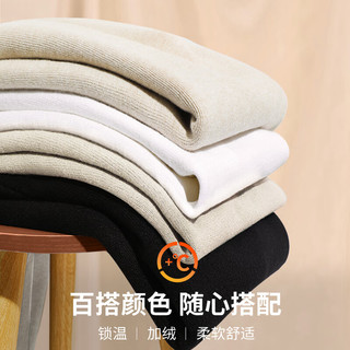 马克华菲 双股重磅半高领加绒保暖针织衫 黑色 XL