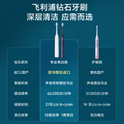飞利浦 2026新款欧洲整机进口电动牙刷新一代专业声波科技 HX71专业美白刷 HX7110