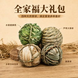 艾格辰 草编磨牙球狗狗玩具