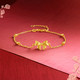 周六福 蝴蝶结 黄金手链 女足金 A0722042 约3.34g 16+3cm