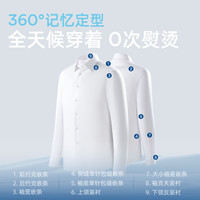 雅戈尔 全棉200支缎纹免烫衬衫白衬衫 浅灰色VLTP119734EJA1 37