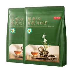 京东京造 有机经典58花香滇红茶500g云南凤庆自己喝茶叶性价比