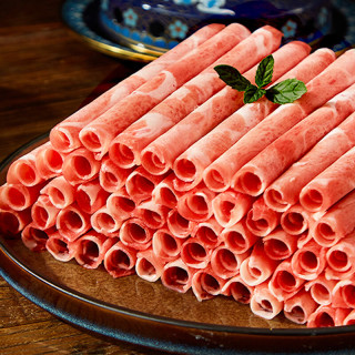 大牧汗 精选肥羊片1200g（400g/袋*3）羊肉卷火锅食材羊肉生鲜
