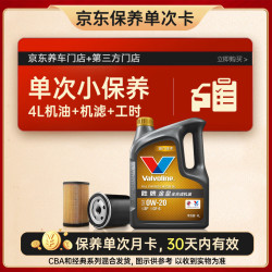 胜牌 单次小保养卡 金皇 全合成机油0W-20 SP级 4L+机滤+工时