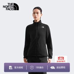 北面 抓绒衣女25年秋冬新款户外运动舒适保暖加厚立领抓绒外套8FJV JK3/黑色 L /165