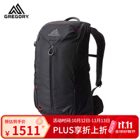 格里高利 ZULU探迹LT 男子轻量化户外旅行徒步登山包双肩包 24L-火山黑 24L-黑色