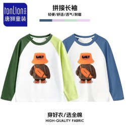 唐狮 儿童纯棉卫衣长袖t恤插肩袖