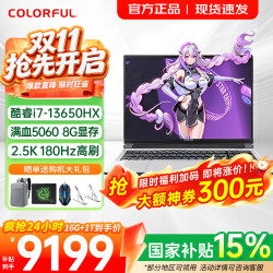 七彩虹 隐星P16 Pro i7-13650HX RTX5060 16GB+1TB 游戏本