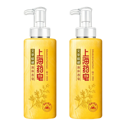 上海药皂 艾草硫磺皂沐浴液500g*2