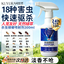 可悠然 杀虫剂喷雾蟑螂药全窝端苍蝇蚂蚁跳蚤隐翅下水道小飞虫卵双杀300g