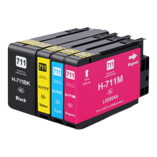 才进 适用惠普711墨盒黑彩色HP DesignJet T520 T530 T120打印机墨水绘图仪
