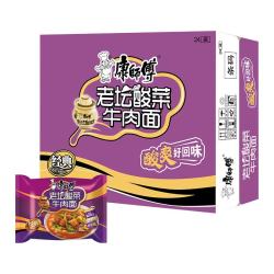 康师傅 老坛酸菜牛肉面 24袋