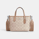 COACH CW032 女士小号宽肩带托特包 拿铁色