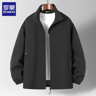 罗蒙 立领防风 黑色 XL 男士夹克
