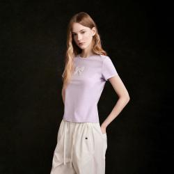 ONLY 秋季圆领修身短款正肩短袖T恤女可外穿