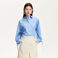 VERO MODA 秋开衩底摆衬衫百搭通勤高级感专柜同款职场衬衫女