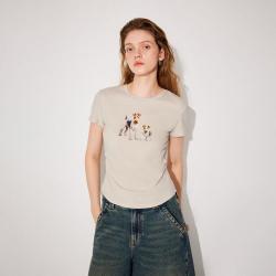 ONLY 秋季基础款舒适圆领印花显瘦正肩短袖T恤女可外穿