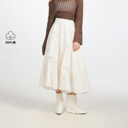 ONLY 2026秋季新款A型伞裙显瘦中长款半身裙女