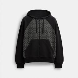 COACH 男款前插袋拉链连帽卫衣