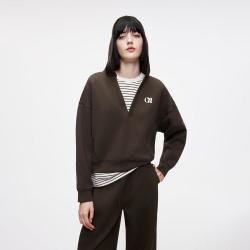 ONLY 秋秋休闲百搭宽松条纹背心套装连帽套头卫衣女