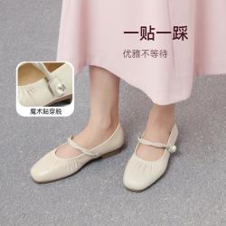 百思图 春秋季玛丽珍鞋时尚简约通勤浅口女单鞋
