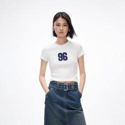 ONLY 秋季简约圆领正肩修身短款T恤女