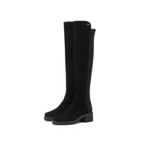 STUART WEITZMAN SW ALINA 秋季经典拼接粗跟过膝靴女鞋长筒瘦瘦靴